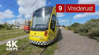 Thumbnail: Slippery rails | 🚊 HTM Line 9 | 4K Tram Cabview | 🇳🇱 The Hague | Siemens Avenio