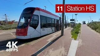 Thumbnail: Beach to city | 🚊 HTM Line 11 | 4K Tram Cabview | 🇳🇱 The Hague | Siemens Avenio