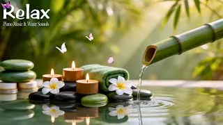 Thumbnail: Relaxing Music + Bamboo Water Sounds 🌿 Ultimate Deep Sleep & Anxiety Relief Ambience - Nature Sounds