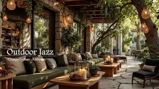 Thumbnail: Relaxing Backyard Jazz at Outdoor Coffee Shop | Tranquil Garden Space & Gentle Jazz for Study, Work