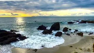 Thumbnail: 🏝️The Most Beautiful Beaches: Ocean Sunset Glowing Night Ambience & Relaxing Mornings Wave Sounds
