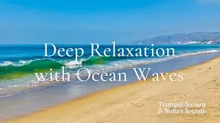 Thumbnail: Calm Ocean Mood 🌊Blue Waves Crashing on Beach - Coastal Nature Sounds for Relaxation - White Noise