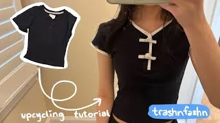 Thumbnail: UPCYCLING TUTORIAL: Chinese Qipao Inspired Top (Fixing my Failed Upcycle) | trashnfashn
