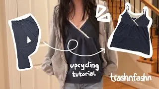 Thumbnail: UPCYCLING TUTORIAL: Pants to Flowy Babydoll Top | trashnfashn