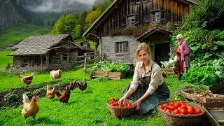 Thumbnail: Peaceful Mountain Village Life | Harvesting Fresh Vegetables, Feeding Animals, Simple Living
