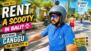 Thumbnail: How to rent a bike in BALI ?  🛵 | Best Prices + Scam Alert 🚨 | Exploring Canggu on Scooty 🏝️