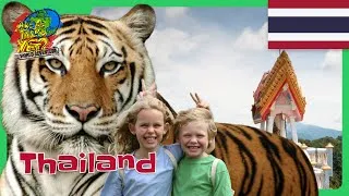 Thumbnail: 🐅 Kids Visit Thailand’s Tiger Temple! 🐯 | How to Travel with Kids @travelkidsTVSHow