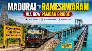 Thumbnail: MADURAI TO RAMESWARAM TRAIN JOURNEY VIA NEW PAMBAN BRIDGE | ON BOARD 16343 AMRITHA EXPRESS