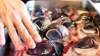 Thumbnail: Japanese Street Food - GIANT TUNA EYES Okinawa Seafood Japan