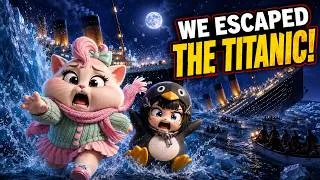 Thumbnail: 🔥 GuguGaga Penguin – We Escaped the Titanic! 🧊🚢 | Epic AI Animated Adventure 🐧