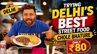 Thumbnail: Best Chole Bhature in Delhi? 😍🔥 | Street Food Heaven in Kamla Nagar