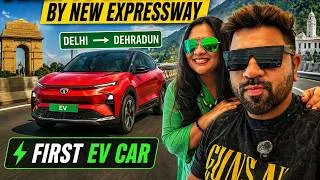 Thumbnail: Delhi to Dehradun by New Expressway 😱⚡ First EV Road Trip Experience!