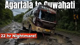 Thumbnail: Bus journey through WORST Highway of India | Agartala to Guwahati | 22 Hours in Bus 🤯