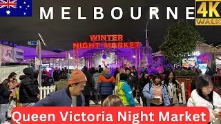 Thumbnail: Melbourne Australia Queen Victoria Winter Night Market Tour Melbourne 4K