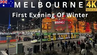 Thumbnail: Melbourne Australia Walking Tour First Evening Of Winter In Melbourne 4K