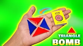 Thumbnail: माचिस से बनाए 🔺 TRANGLE BOMB | How To Make Trangle Bomb | Homemade Cracker | Diwali 2024
