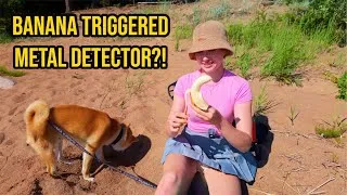 Thumbnail: My Metal Detector Found a BANANA?! 🍌😱 The Weirdest Beach Treasure Hunt Ever