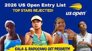 Thumbnail: 2026 US Open entry list REVEALED! | Alexandra Eala & Raducanu in — but Mboko & top stars out!