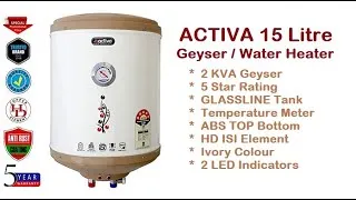 Thumbnail: ACTIVA 15 Litre Storage Geyser Water Heater Unboxing