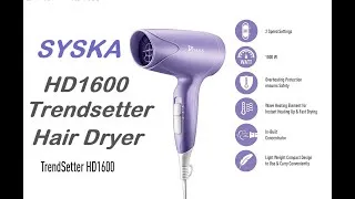 Thumbnail: Syska HD1600 Trendsetter Hair Dryer 1000 W Unboxing