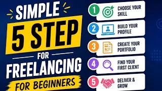 Thumbnail: How to Start Freelancing in 2026 Step-by-Step Guide for Beginners Canva,VideoEditing&Content Writing