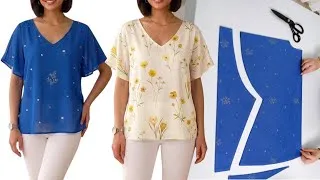 Thumbnail: The perfect blouse in 8 minutes without a pattern from a minimal amount of fabric