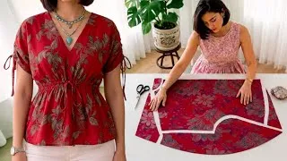 Thumbnail: 1 Meter Fabric + One Simple Fold = Beautiful Blouse So Easy Method Sewing