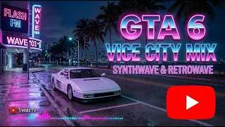 Thumbnail: GTA 6 Synthwave Mix 🌴 GTA VI Vice City Radio - Late Night Driving Music (30 Min BGM)
