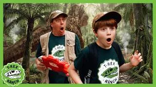 Thumbnail: GIANT T-Rex Attack! We’re Not Alone! | 35 Mins | 🦖🦕 T-Rex Ranch Dinosaur Videos