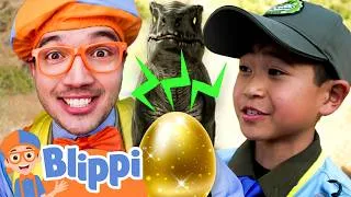 Thumbnail: 🦖 BLIPPI Dinosaur Egg Adventure Park! with MEEKAH 🦕 | 1 Hour | T-Rex Ranch Dinosaur Videos