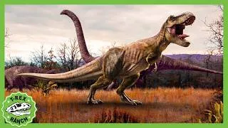 Thumbnail: 🦖 GIANT Dinosaur Blocks The Road! 🚧 | 90 Mins | 🦖🦕 T-Rex Ranch Dinosaur Videos