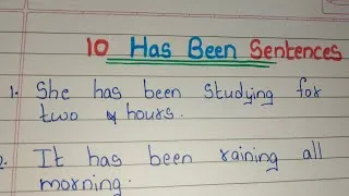 Thumbnail: Has Been Sentences // 10 Examples of Has Been Sentences/ English Grammar 