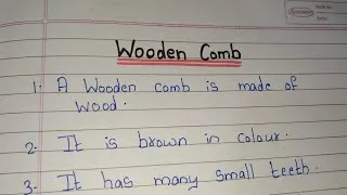 Thumbnail: 10 Lines in Wooden Comb// Essay on Wooden Comb in english// About Wooden Comb 