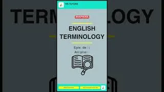 Thumbnail: English Terminology — Anaphora