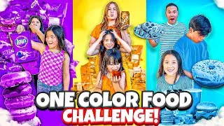 Thumbnail: Eating Only ONE COLOR Food! || Family of 10 Challenge!