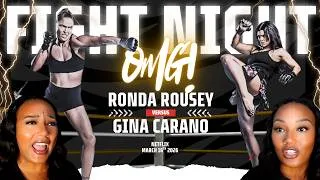 Thumbnail: Ronda Rousey vs Gina Carano Is REAL 👀 | Netflix MMA Superfight Breakdown + Prediction