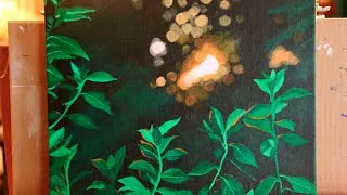 Thumbnail: Painting Timelapse: "Sunset Between The Leaves"