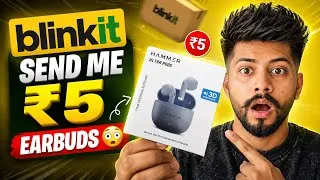 Thumbnail: ₹5 Earbuds From Blinkit?! 🤯 | Blinkit Biggest Loot Trick