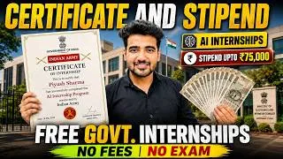 Thumbnail: Government 60 Days Internships | AI Internships With Free Courses | Stipend & Certificate