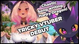 Thumbnail: 【VTUBER DEBUT STREAM】Meet Tricky the Egyptian Harpy Dragon!  #envtuber