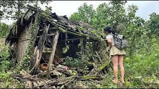 Thumbnail: FULL VIDEO -TIMELAPSE-- Beautiful girl lives alone in an abandoned house | A complete transformation