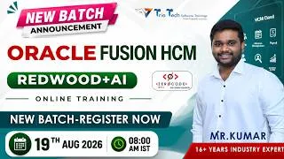 Thumbnail: Oracle Fusion HCM Career Path for Freshers & Experienced in 2026 | Zero Coding | New Batch 19th Aug