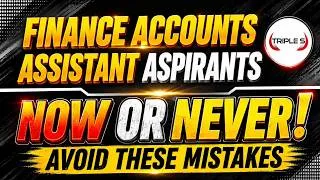 Thumbnail: Important Update - Finance Accounts Assistant - NOW OR NEVER - Avoid These Mistakes