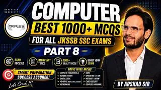 Thumbnail: Computer Networks - Computer 1000+ MCQs Part 8 JKSSB Latest Pattern by Arshad Sir @TripleSClasses