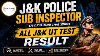 Thumbnail: JK Police Sub Inspector All J&K UT Test Result - 75 Days Hard Challenge @TripleSClasses