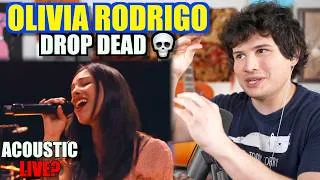 Thumbnail: Vocal Coach Reacts to Olivia Rodrigo - drop dead ACOUSTIC (live)