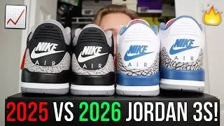 Thumbnail: 2025 VS 2026 JORDAN 3'S👀🔥! WHICH IS BETTER FOR THE COLLECTION? (SNEAKER UNBOXING)