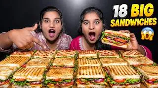 Thumbnail: 🥪 18 Sandwich Eating Challenge 😱 Loser Gets Punished!