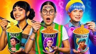 Thumbnail: Saja Boy & Zoey Transformed Rumi Into the K-Pop Demon Hunter Idol!