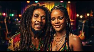 Thumbnail: Bob Marley × Rihanna 🌴 Love Rise ( Reggae Pop Fusion 2026 )